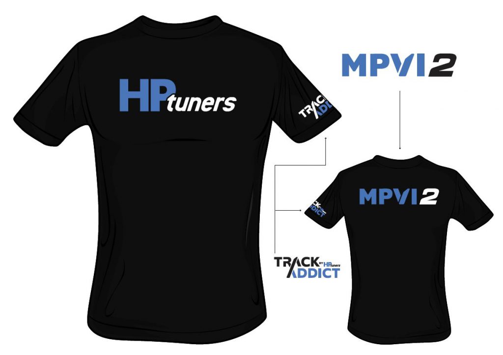 TShirt MPVI2 Black with Color Logo HP Tuners