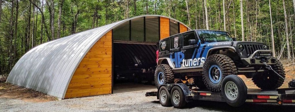 HP Tuners Jeep strapped to a trailer