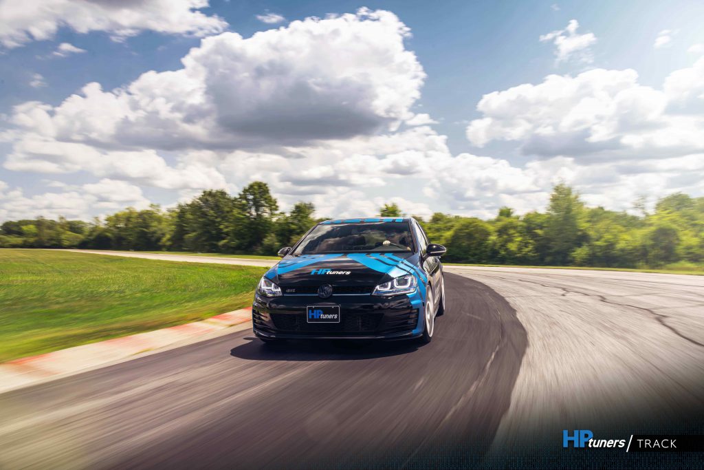Track day road course racing with the tuned Golf GTI by HP Tuners 