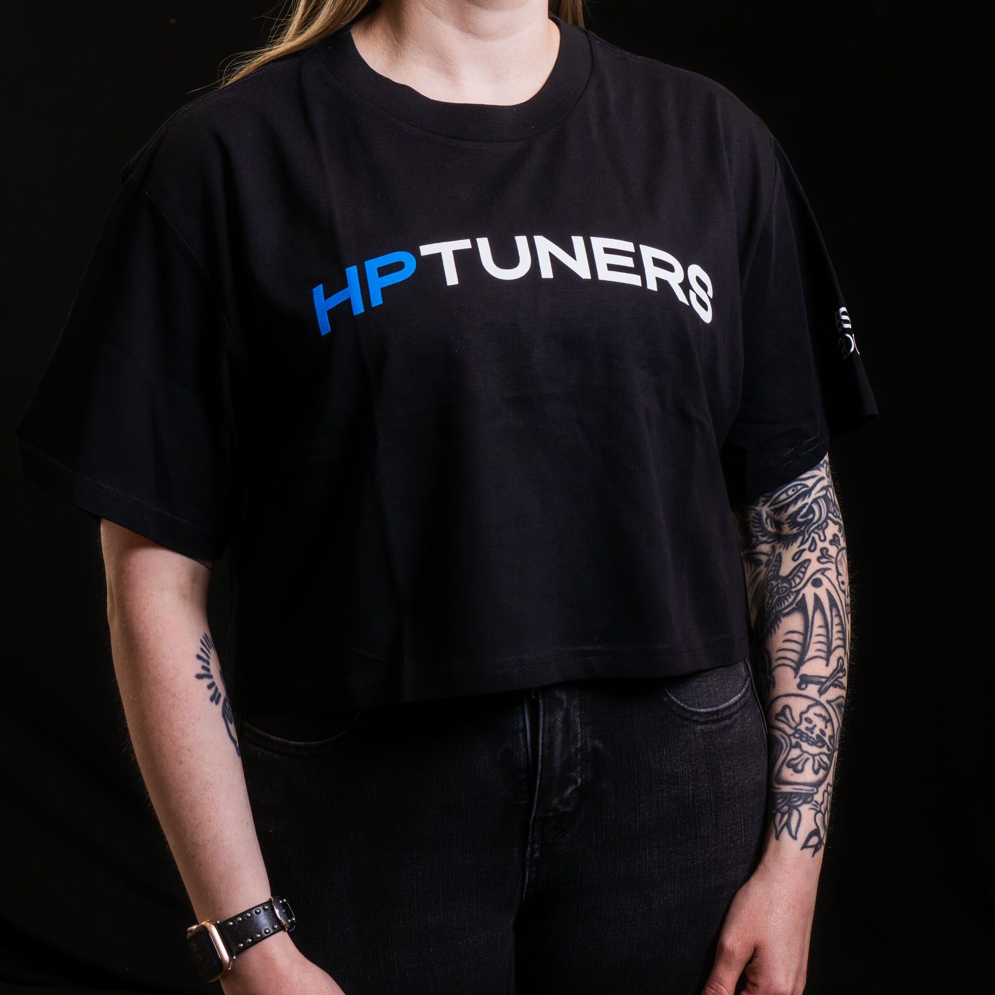 HP Tuners Women's Classic Premium Cropped T-Shirt - Image 2